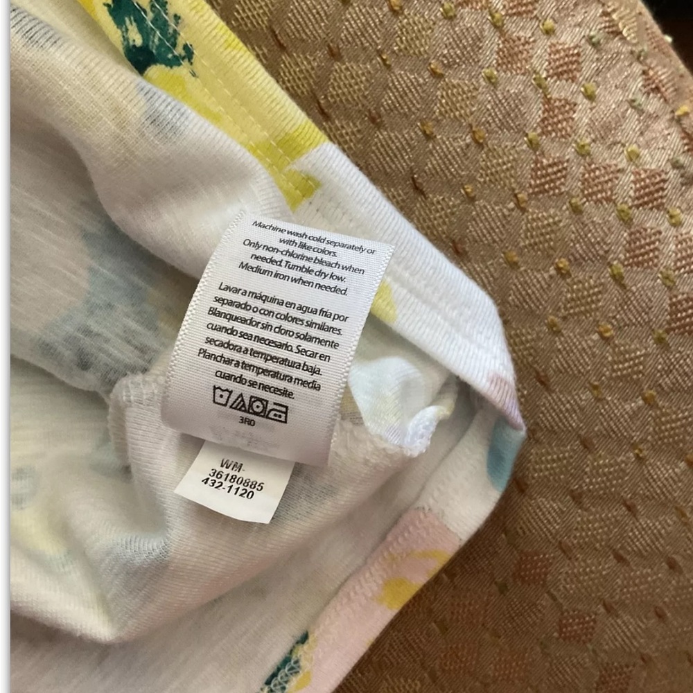 Time & True Top Womens XXL Floral All Over Print Short Sleeve - Picture 4 of 9